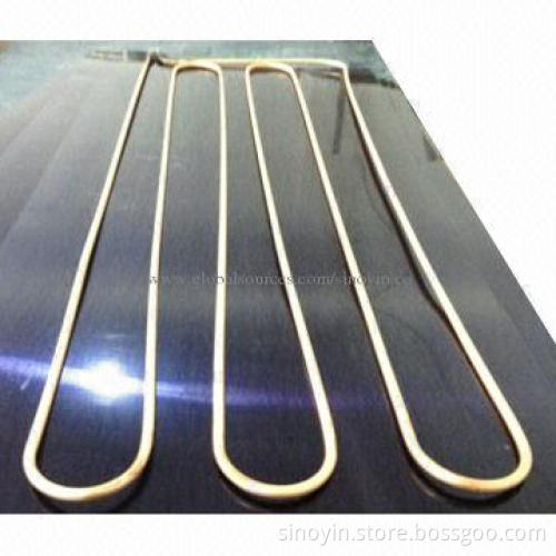 S-shaped Flat Panel Solar Collector with Copper Tube, Blue Titanium Absorber, Anti-freeze Design